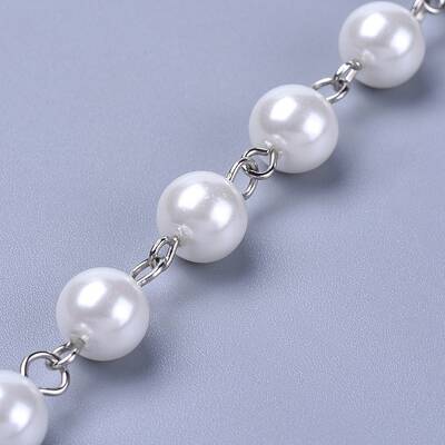 Handmade Dyed Glass Pearl Beaded Chains
