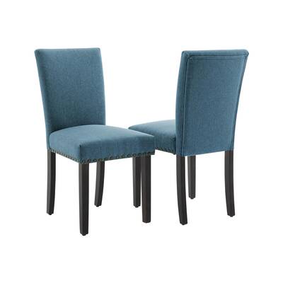 Garvee Upholstered Dining Chairs Set of 2, Fabric Parsons Dining Chair with Nailhead Trim, Modern Fabric Accent Chair Kitchen...