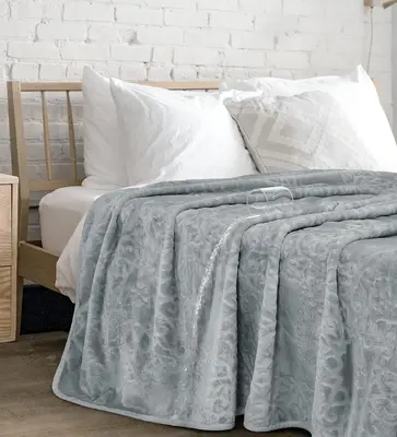 SUMGAR Waterproof Blanket for Bed Couch Sofa, Liquid Proof Dogs Pet Blanket, Grey and purple Double Sided Fleece Thick Warm S...