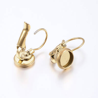Ion Plating(IP) 304 Stainless Steel Leverback Earring Findings