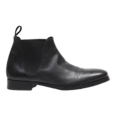 SCAROSSO Chelsea Boots Black Leather Mens UK 9.5