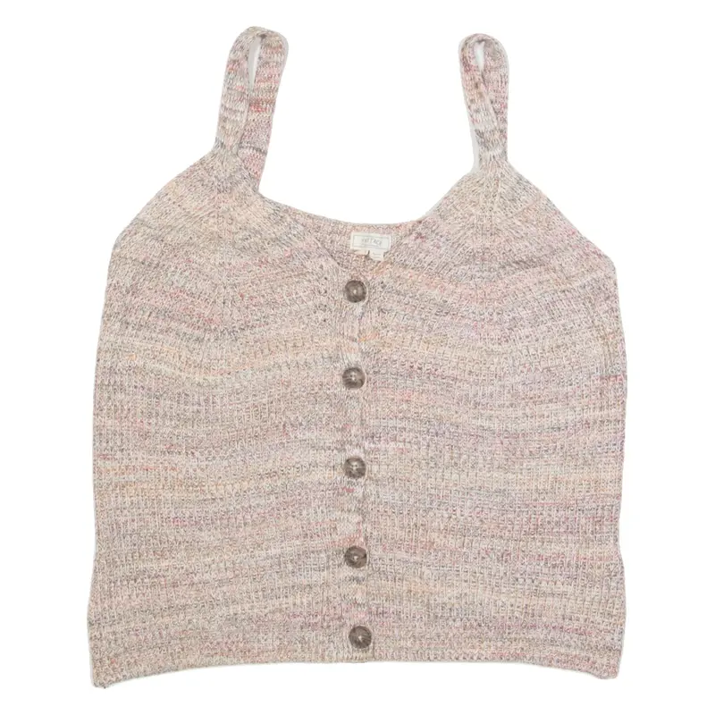 FAT FACE Womens Camisole Top Pink V-Neck Sleeveless UK 14