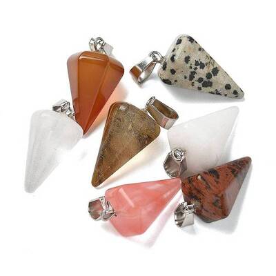 Natural & Synthetic Mixed Gemstone Pendants