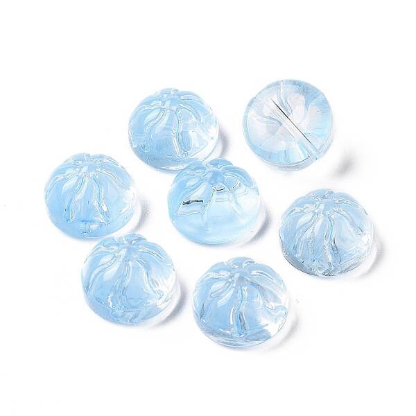 Transparent Spray Painted Glass Beads