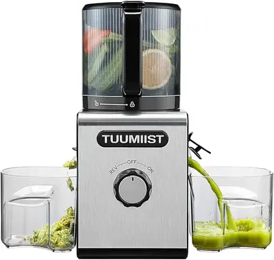 Cold Press Juicer TUUMIIST, Chewable Juicer Easy to Clean, BPA Free, compact juicer,juice cleanse，home juicer，juicer mach...
