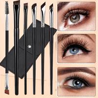 Professional Eyeliner & Eyebrow Brush Set, 6 Counts/set Multifunctional Makeup Brush with Soft Bristles, Makeup Tool for Wome...