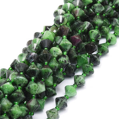 Natural Ruby in Zoisite Beads Strands