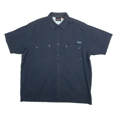 DICKIES Mens Worker Shirt Blue Striped 2XL