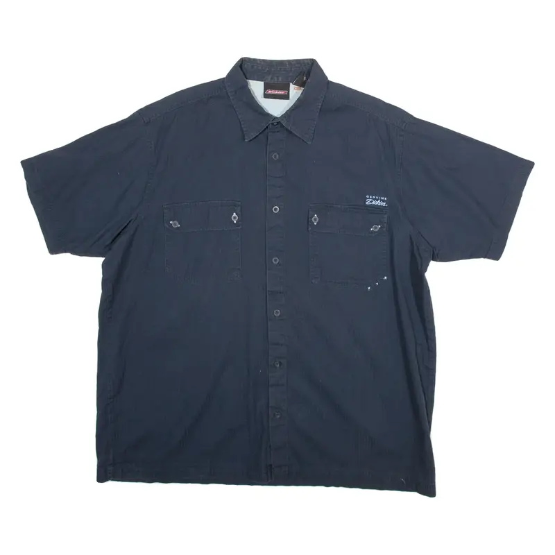 DICKIES Mens Worker Shirt Blue Striped 2XL
