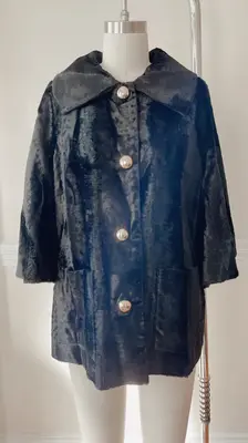 Faux fur cape coat