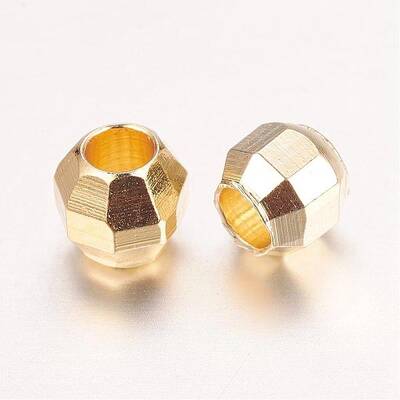 Real 18K Gold Plated Brass Spacer Beads