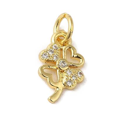 Brass Micro Pave Clear Cubic Zirconia Pendants