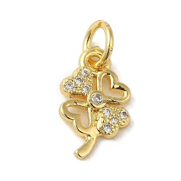 Brass Micro Pave Clear Cubic Zirconia Pendants