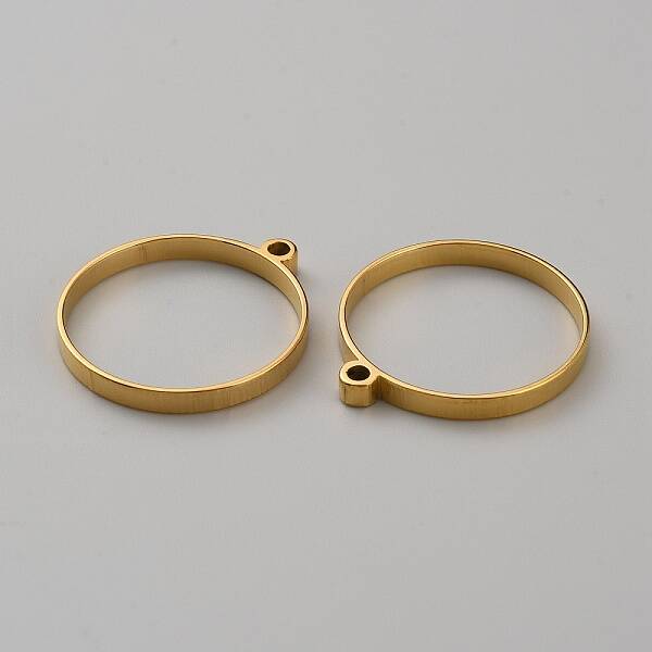 304 Stainless Steel Open Back Bezel Pendants