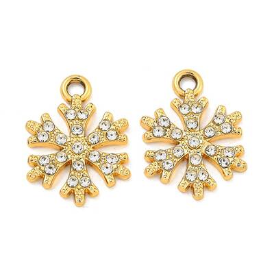 Christmas UV Plating Alloy Crystal Rhinestone Pendants