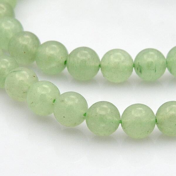Natural Green Aventurine Round Beads Strands