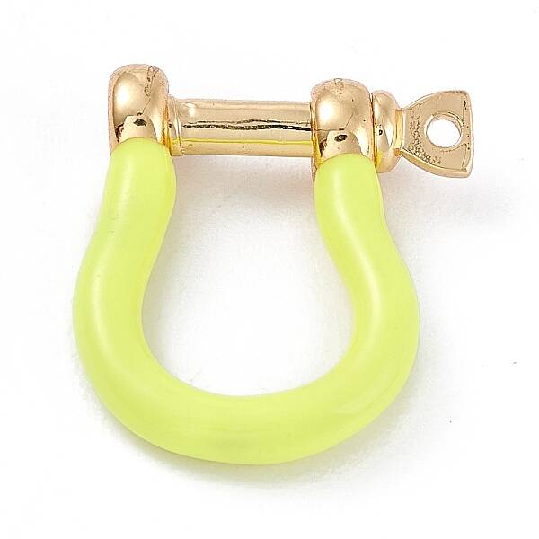 Brass Enamel D-Ring Anchor Shackle Clasps