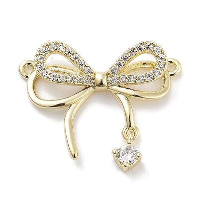 Brass Micro Pave Clear Cubic Zirconia Pendants