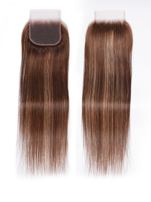 UNice Honey Blonde Highlighted Straight 4x4 Free Part Closure