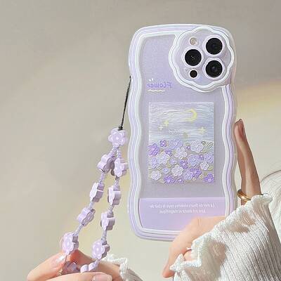 Oil Painting Flower TPU Plastic Mobile Phone Cover