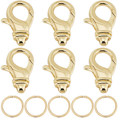 6Pcs Brass Lobster Claw Clasps