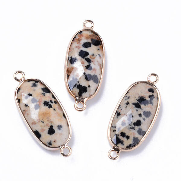 Natural Dalmatian Jasper Links Connectors