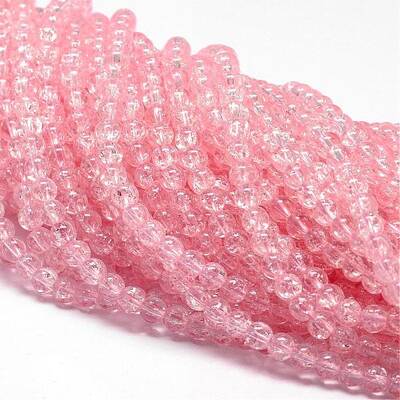 Synthetic Crackle Quartz Beads Strands