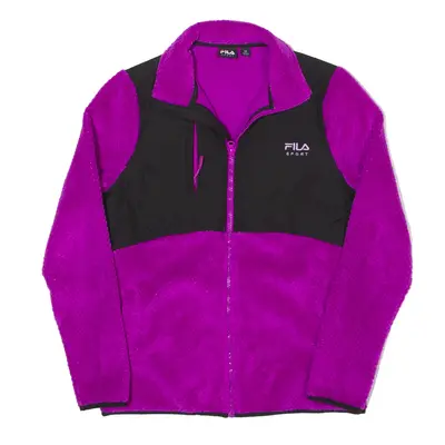FILA SPORT Fleece Jacket Purple Womens XS