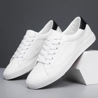 Men's Classic Sneakers, Comfortable Lace-Up Casual Shoes, Sporty Simple Style, Versatile Fashion, Black & White Options Avail...