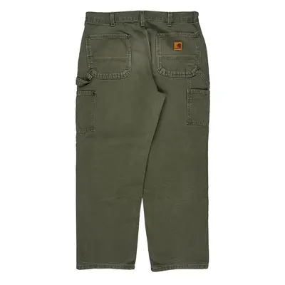 Workwear Carhartt Double Knee Carpenter Trousers - 34W 29L Khaki Cotton | Size: 34″ waist