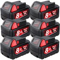 M18 2&4&6&8Pack 8000mAh 18V Replacement Battery for milwaukee Replacing batteries with electric tools M-18 Battery Pack Compa...