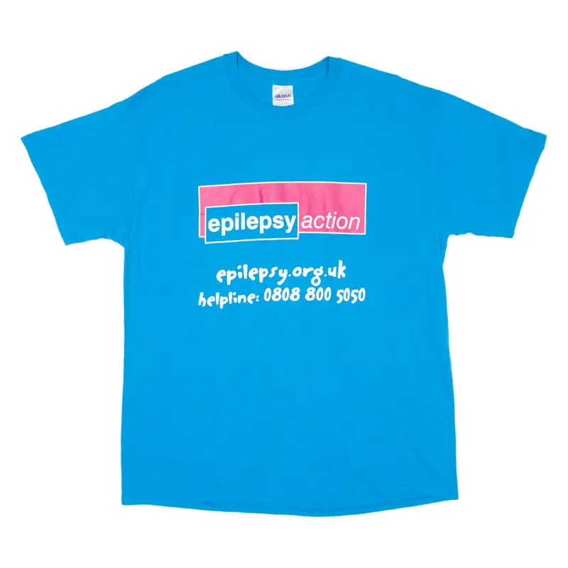 GILDAN Epilepsy Action Mens T-Shirt Blue L