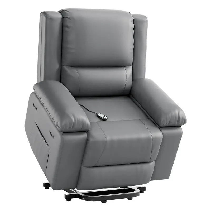 Garvee PU Leather Power Lift Recliner Chair with Massage and Heat, 8-Point Vibration, Adjustable Back and Leg Support, Electr...