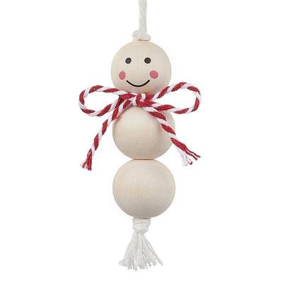 Christmas Wood Beads Pendant Decorations