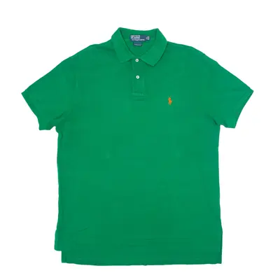 POLO RALPH LAUREN Polo Shirt Green Short Sleeve Mens XL