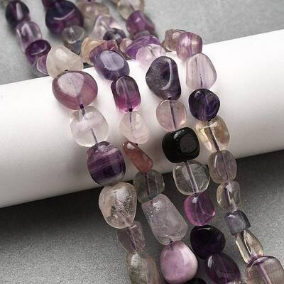 Natural Purple Fluorite Beads Strands