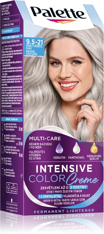 Schwarzkopf Palette Intensive Color Creme permanent hair dye color 9.5-21 Luminous Silver Blonde