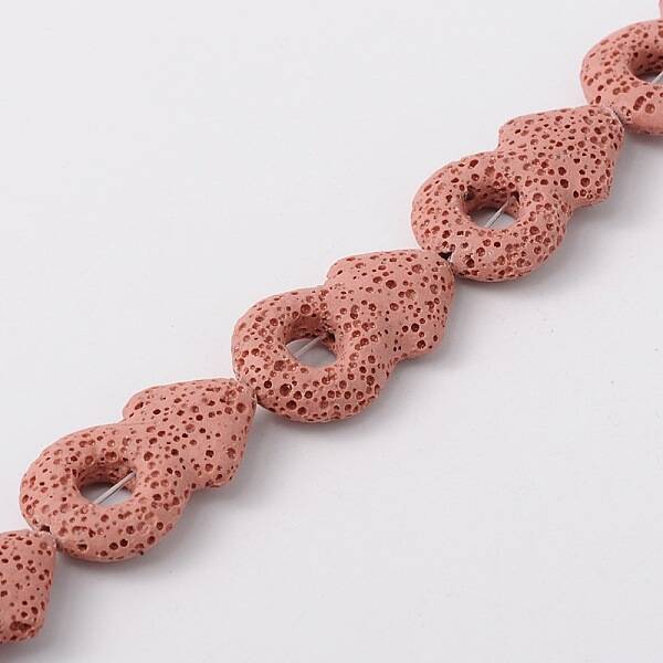 Synthetic Lava Rock Bead Strands