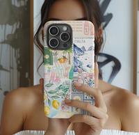 Coquette Italian Summer Collage Phone Case | Romantic Coastal Italy Aesthetic Cover with Vintage Travel Vibes | Magsafe / Tou...