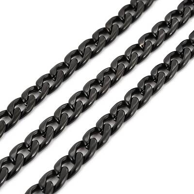 PVD Vacuum Plating 304 Stainless Steel Cuban Link Chains