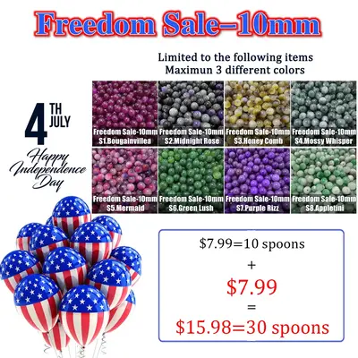 [10mm] Crystal Beads. $7.99=10 spoons.