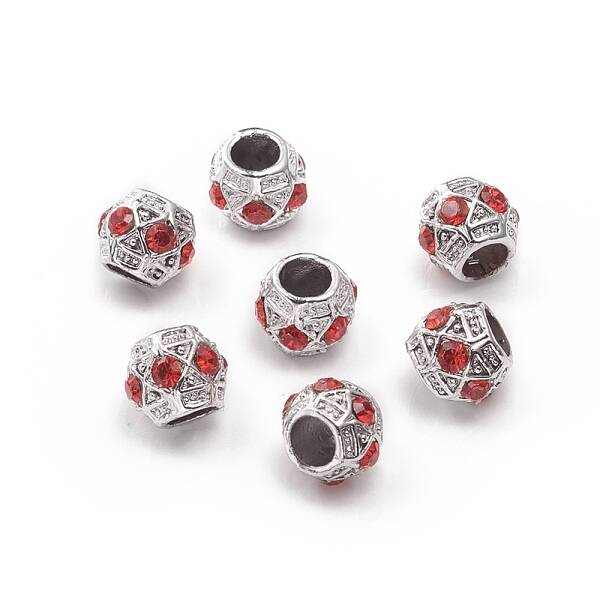 Alloy Rhinestone European Beads