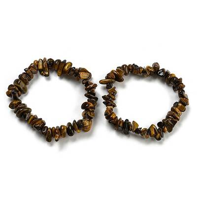 Natural Tiger Eye Chip Beaded Stretch Bracelet