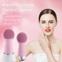 New Rechargeable Silicone Face Cleanser Electric Facial Cleansing Device Mini Waterproof Ultrasonic Pore Cleaner