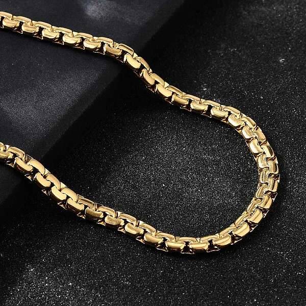 4MM 304 Stainless Steel Box Chain Necklaces for Men