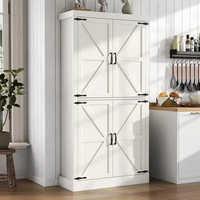 Farmhouse Kitchen Pantry Cabinet,69.1\