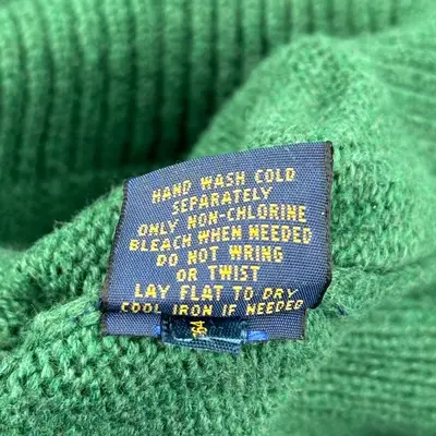 Ralph Lauren 1/4 Zip - Large Green Cotton