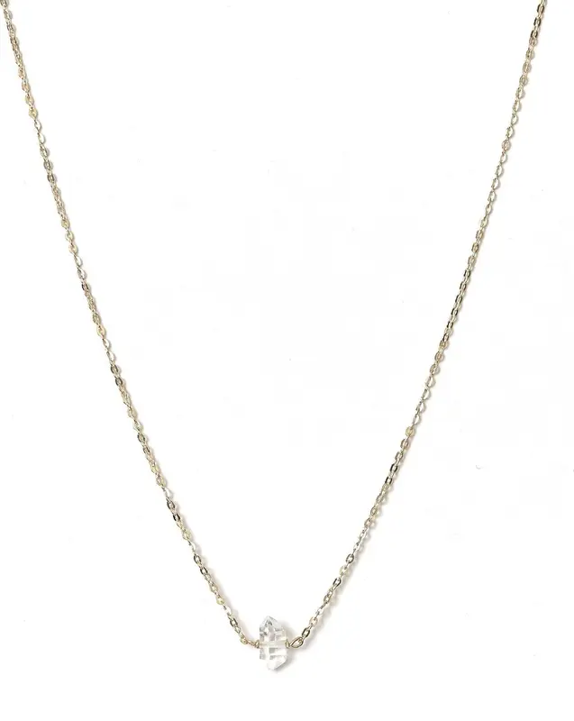 Dia Necklace | Gemstone: Herkimer Diamond | Metal Color: Gold