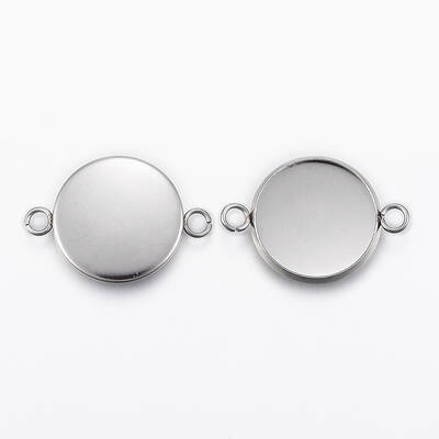 Tarnish Resistant 304 Stainless Steel Cabochon Connector Settings