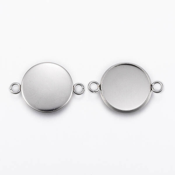 Tarnish Resistant 304 Stainless Steel Cabochon Connector Settings
